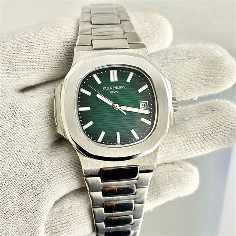 patek philippe nautilus green chrono24|Patek Philippe Nautilus GREEN Dial Stainless Steel 40mm  .